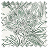 Maui, Green Ink - Twist&Fit Roman Blind